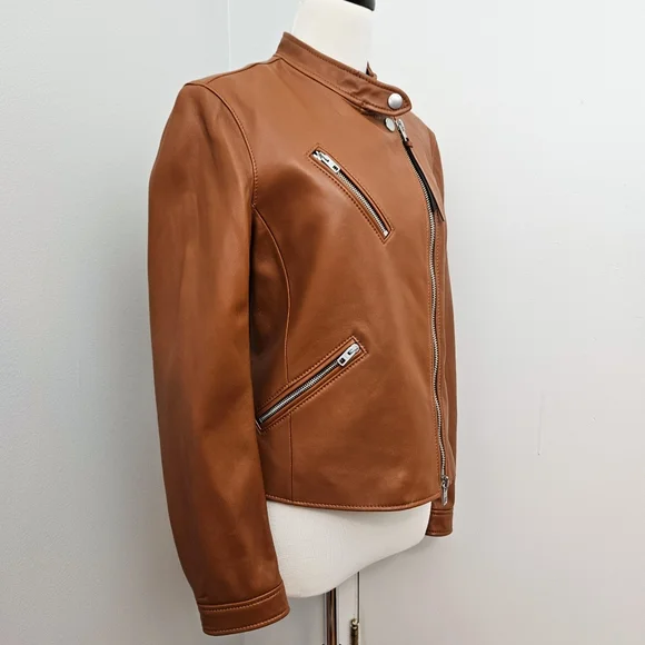 Coach Uptown Racer Leather Jacket - Picture 13 of 13